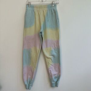 Frankie's Bikinis Aiden Sweatpant Rainbow Tie Dye Size Medium